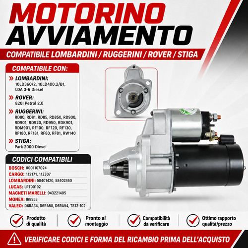 Motorino avviamento trattore - motorino,